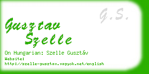 gusztav szelle business card