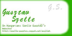 gusztav szelle business card